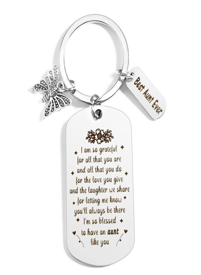 FFNMU Keychain Christmas Gifts For Aunt Auntie Gift Ideas Auntie Gifts From Niece Nephew Best Aunt Ever Gift for Birthday Christmas Mother's Day Valentines Mothers Day Retirement Auntie Birthday Presents - Image 1